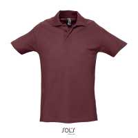 SPRING II - Burgundy červená - Pique polo triko, žebrový límec a postranní rozparky, v… | reklamní Polokošile