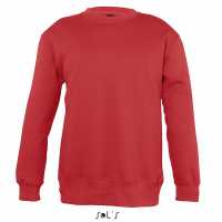 NEW SUPREME KIDS - Červená - Dětská mikina s manžetovými lemy, v gramáži 280 g / m²,… | reklamní Mikiny