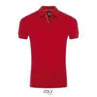 PATRIOT - Červená / černá - Pánské polo pique triko ve střihu slim fit, manžetové lemy,… | reklamní Polokošile