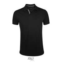 PORTLAND MEN - Černá - Pánské Piqué Polo triko ve střihu slim fit, žebrový límec a… | reklamní Polokošile
