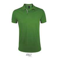 PORTLAND MEN - Jarní zelená - Pánské Piqué Polo triko ve střihu slim fit, žebrový límec a… | reklamní Polokošile