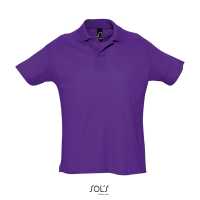 SUMMER II - Tmavá purpurová - Piqué polo triko s žebrovým límcem, vyztužená léga s 3… | reklamní Polokošile