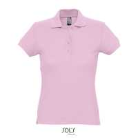 PASSION - Růžová - Dámské Piqué polo, projmutý střih, žebrovaný límec,… | reklamní Polokošile