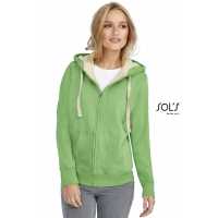SHERPA - Jarní zelená - Unisex mikina s kapucí v kontrastním bareevném provedení… | reklamní Mikiny