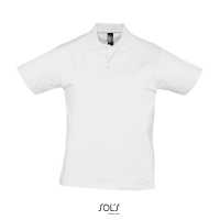 PRESCOTT MEN - Bílá - Pánské jersey polo tričko, zesílený krční lem, žebrový… | reklamní Polokošile
