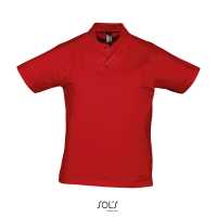 PRESCOTT MEN - Červená - Pánské jersey polo tričko, zesílený krční lem, žebrový… | reklamní Polokošile