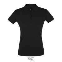 PERFECT WOMEN - Černá - Dámské Piqué Polo delšího střihu, žebrový límec se 3… | reklamní Polokošile