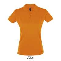 PERFECT WOMEN - Oranžová - Dámské Piqué Polo delšího střihu, žebrový límec se 3… | reklamní Polokošile
