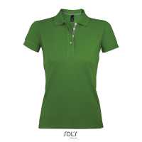 PORTLAND WOMEN - Jarní zelená - Dámské Piqué Polo tričko ve slim fit střihu, žebrový límec… | reklamní Polokošile