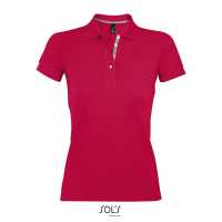 PORTLAND WOMEN - Červená - Dámské Piqué Polo tričko ve slim fit střihu, žebrový límec… | reklamní Polokošile