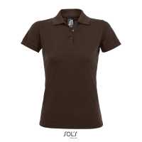 PRIME WOMEN - Čokoládová hnědá - Dámské Piqué Polo triko tón v tónu, v gramáži 200 g / m²,… | reklamní Polokošile