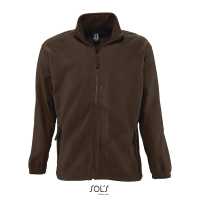 NORTH - Tmavá čokoládová - Unisex fleece mikina, plastový zip tón v tónu, 2 kapsy na… | reklamní Mikiny