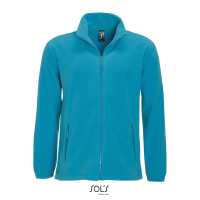 NORTH - Aqua modrá - Unisex fleece mikina, plastový zip tón v tónu, 2 kapsy na… | reklamní Mikiny