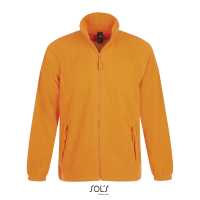 NORTH - Oranžová signální - Unisex fleece mikina, plastový zip tón v tónu, 2 kapsy na… | reklamní Mikiny