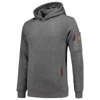 Premium Hooded Sweater - Šedá - Pánská mikina rovného střih s bočními švy, kapuce s… | reklamní Mikiny