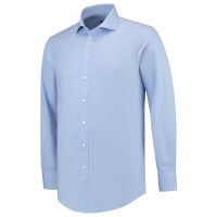 Fitted Stretch Shirt - Světle modrá - Pánská košile v zúženém střih s bočními švy - strečový… | reklamní Dlouhý rukáv