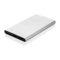 RCS PB4 - Stříbrná - Plochá powerbanka 4 000 mAh vyrobená z recyklovaného… | reklamní Powerbanky