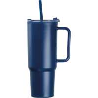 Umla - Tmavě modrá - Dvoustěnný XXL plastový hrnek s objemem 1200 ml, praktickým… | reklamní Termosky a hrnky