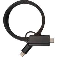 Camag - Černá - Magnetický rychlonabíjecí kabel z recyklovaného hliníku.… | reklamní Kabely napájecí a datové