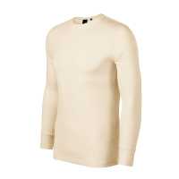 Merino Rise LS - Mandlová - Pánské tričko z extra jemné merino vlny s přiléhavým… | reklamní Trička