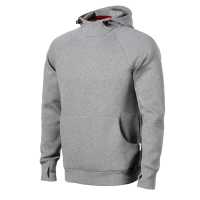 Vertex Hoodie W43 - Tmavě šedý melír - Pánská mikina s rovným střihem a bočními švy. Kapuce s… | reklamní Mikiny