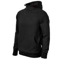 Vertex Hoodie W43 - Černá - Pánská mikina s rovným střihem a bočními švy. Kapuce s… | reklamní Mikiny