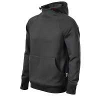 Vertex Hoodie W43 - Šedá ebony - Pánská mikina s rovným střihem a bočními švy. Kapuce s… | reklamní Mikiny