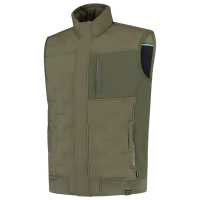 Puffer Bodywarmer - Armádní - Unisex vesta z recyklovaného polyesteru s TPU membránou,… | reklamní Pracovní vesty