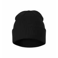 Beanie - Černá - Unisex čepice z hřejivého dvouvrstvého žebrového úpletu 1:1… | reklamní Zimní