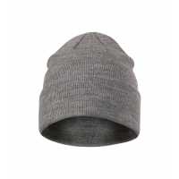 Beanie - Tmavě šedý melír - Unisex čepice z hřejivého dvouvrstvého žebrového úpletu 1:1… | reklamní Zimní