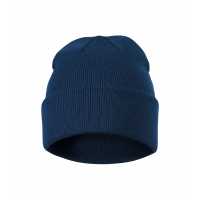 Beanie - Půlnoční modrá - Unisex čepice z hřejivého dvouvrstvého žebrového úpletu 1:1… | reklamní Zimní