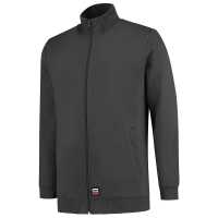 Sweat Jacket - Tmavě šedá - Unisex mikina s rovným střihem a bočními švy. Stojáček,… | reklamní Klasické