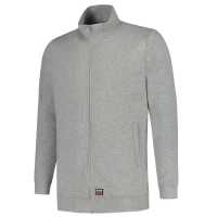 Sweat Jacket - Grey melange - Unisex mikina s rovným střihem a bočními švy. Stojáček,… | reklamní Klasické